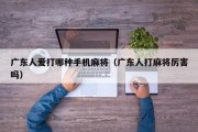 广东人爱打哪种手机麻将（广东人打麻将厉害吗）