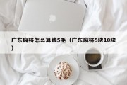 广东麻将怎么算钱5毛（广东麻将5块10块）