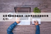 北京书法协会副会长（北京书法协会副会长有几个）