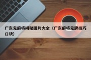 广东鬼麻将揭秘图片大全（广东麻将鬼牌技巧口诀）