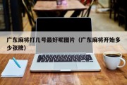 广东麻将打几号最好呢图片（广东麻将开始多少张牌）
